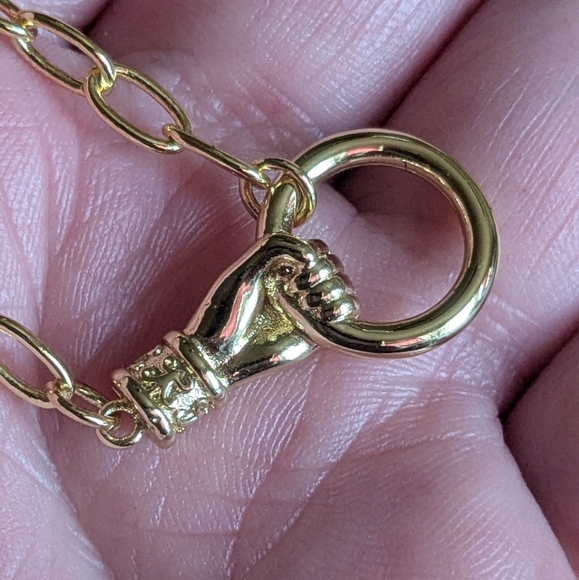 Figa Hand Holding Loop Necklace - Picture 8 of 9